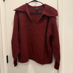 Banana Republic Deep Red V-Neck Sweater